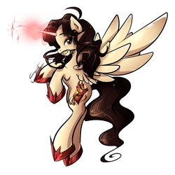 Size: 894x894 | Tagged: safe, artist:secret-pony, oc, oc only, alicorn, pony, alicorn oc, conchita wurst, eurovision song contest, ponified, solo