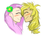 Size: 1600x1160 | Tagged: safe, artist:heeeeresizzy, applejack, fluttershy, human, g4, blushing, boop, eyes closed, female, flower, flower in hair, freckles, humanized, lesbian, noseboop, nuzzling, ship:appleshy, shipping, smiling