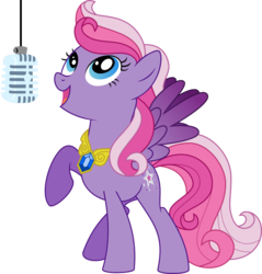Size: 1107x1158 | Tagged: safe, artist:kaylathehedgehog, starsong, pegasus, pony, g3, g4, and a beautiful starsong melody, cute, element of dreams, elements of harmony, female, g3 to g4, generation leap, jewelry, mare, microphone, necklace, raised hoof, raised leg, simple background, singing, solo, starsawwwng, that pony sure does love to sing, transparent background, vector
