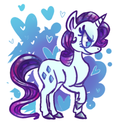 Size: 895x958 | Tagged: safe, artist:katelorr, rarity, g4, female, heart, solo