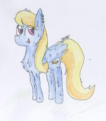 Size: 2044x2318 | Tagged: safe, artist:valebrony, cloud kicker, g4, female, high res, solo, traditional art