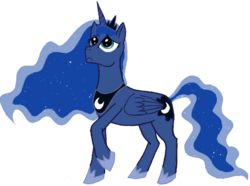 Size: 1032x768 | Tagged: safe, artist:intelligent-zombie, princess luna, g4, female, simple background, solo