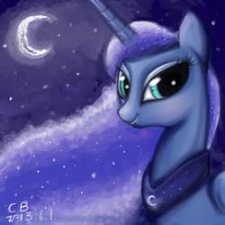 Size: 3000x3000 | Tagged: safe, artist:coke-brother, princess luna, alicorn, pony, g4, bust, female, high res, mare, solo