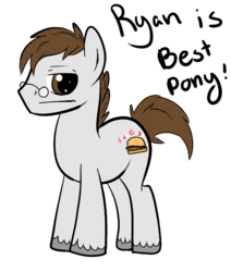 Size: 533x629 | Tagged: safe, artist:nekodorei, oc, oc only, best pony, burger, fiveguys, food, joke, solo