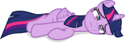 Size: 9000x3017 | Tagged: safe, artist:starlessnight22, twilight sparkle, alicorn, pony, g4, twilight's kingdom, blank flank, drained, female, mare, simple background, solo, transparent background, twilight sparkle (alicorn), vector