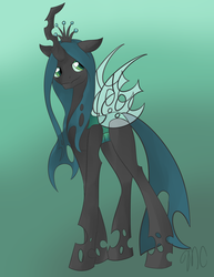 Size: 2550x3300 | Tagged: safe, artist:lupie1324, queen chrysalis, changeling, changeling queen, g4, female, high res, solo