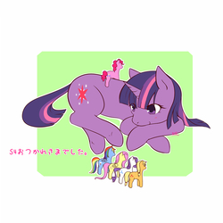 Size: 1280x1280 | Tagged: safe, artist:dieva4130, applejack, fluttershy, pinkie pie, rainbow dash, rarity, twilight sparkle, g4, female, mane six, prone, toy