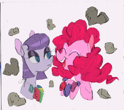 Size: 492x434 | Tagged: safe, artist:sugaryboogary, maud pie, pinkie pie, g4