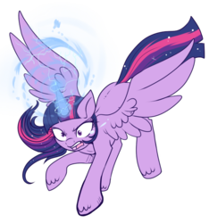 Size: 600x641 | Tagged: safe, artist:lulubell, twilight sparkle, alicorn, pony, g4, angry, crying, female, magic, simple background, solo, transparent background, twilight sparkle (alicorn)