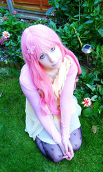 Size: 400x665 | Tagged: safe, artist:nightmaretease, fluttershy, human, g4, cosplay, irl, irl human, photo, solo