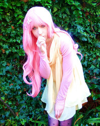 Size: 600x758 | Tagged: safe, artist:nightmaretease, fluttershy, human, g4, cosplay, irl, irl human, photo, solo