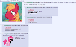 Size: 937x583 | Tagged: safe, big macintosh, pinkie pie, g4, /mlp/, /tv/, 4chan, 4chan screencap, bane, baneposting, batman, bill wilson, cia (batman), meme, text, the dark knight rises