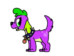 Size: 680x512 | Tagged: safe, artist:ask-labstarters, spike, dog, g4, angry, male, simple background, solo, spike the dog, spike-daily