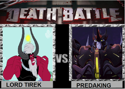 Size: 802x575 | Tagged: safe, lord tirek, g4, beast hunters, death battle, exploitable meme, meme, predaking, transformers prime