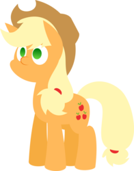 Size: 1623x2067 | Tagged: safe, artist:zacatron94, applejack, g4, female, lineless, simple background, solo, transparent background