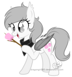 Size: 600x635 | Tagged: dead source, safe, artist:lunarahartistry, oc, oc only, oc:silver heart, bat pony, pony, female, solo