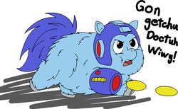 Size: 933x574 | Tagged: safe, artist:buwwito, fluffy pony, crossover, mega man (series), parody, solo