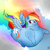 Size: 1000x1000 | Tagged: safe, artist:baronbulge, rainbow dash, g4, chubby cheeks, fat, female, obese, rainblob dash, solo