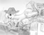 Size: 952x744 | Tagged: safe, artist:alloyrabbit, applejack, earth pony, pony, g4, bucking, city, cowboy hat, destruction, female, giant pony, giantess, grayscale, hat, macro, mega applejack, monochrome, open mouth, solo, stetson