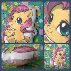 Size: 1000x1000 | Tagged: safe, artist:pepacs, fluttershy, g4, female, pillow, solo