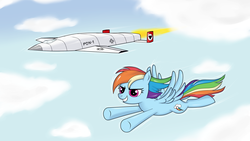 Size: 1920x1080 | Tagged: safe, artist:kamikazexyz, rainbow dash, g4, flying, german, luftwaffe, plane