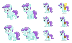 Size: 2200x1318 | Tagged: safe, artist:tritebristle, liza doolots, petunia, tootsie flute, pony, unicorn, g4, female, filly, foal, satchel, simple background, solo, transparent background