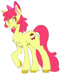 Size: 1671x2010 | Tagged: safe, artist:blustarjellyfish, apple bloom, earth pony, pony, g4, female, mare, older, older apple bloom, simple background, solo, transparent background, unshorn fetlocks