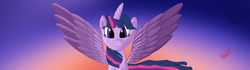 Size: 1000x280 | Tagged: safe, artist:karmadash, twilight sparkle, alicorn, pony, g4, female, mare, solo, twilight sparkle (alicorn)