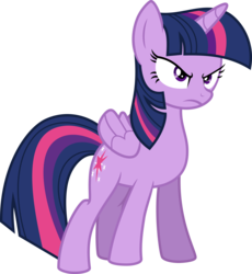 Size: 6000x6519 | Tagged: safe, artist:mactavish1996, twilight sparkle, alicorn, pony, g4, twilight's kingdom, absurd resolution, angry, female, frown, glare, mare, simple background, solo, transparent background, twilight sparkle (alicorn), vector