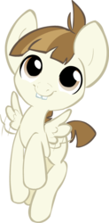 Size: 366x746 | Tagged: safe, artist:kitchiki, featherweight, pegasus, pony, g4, bucktooth, colt, cute, featherbetes, looking up, male, simple background, solo, transparent background