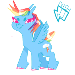 Size: 600x600 | Tagged: safe, artist:kaappimorso, rainbow dash, g4, female, solo, unshorn fetlocks