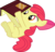 Size: 3553x3441 | Tagged: safe, artist:porygon2z, apple bloom, earth pony, pony, g4, my little pony: friendship is magic, somepony to watch over me, adorabloom, book, cute, female, high res, on back, reading, silly, silly pony, simple background, solo, transparent background, vector