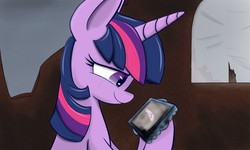 Size: 1000x600 | Tagged: safe, artist:heir-of-rick, twilight sparkle, alicorn, pony, g4, twilight's kingdom, feels, female, golden oaks library, mare, picture frame, solo, twilight sparkle (alicorn)