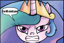 Size: 250x170 | Tagged: safe, princess celestia, g4, exploitable meme, female, glarelestia, meme, solo