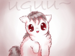 Size: 1024x768 | Tagged: safe, artist:waggytail, fluffy pony, cute, fluffy pony original art, solo, uguu