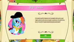 Size: 1136x640 | Tagged: safe, edit, gameloft, rainbow dash, g4, 1000 hours in ms paint, fake, hashtag, high, ms paint, seems legit