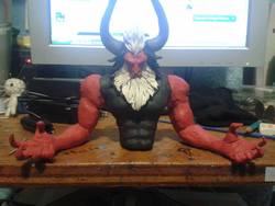Size: 960x720 | Tagged: source needed, safe, artist:burnoid096, lord tirek, centaur, g4, bust, clay, clay figure, craft, customized toy, irl, sculpture, solo, wip