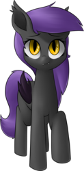 Size: 792x1610 | Tagged: safe, artist:marble-soda, oc, oc only, bat pony, pony, fangs, looking at you, raised hoof, simple background, smiling, solo, transparent background, vector