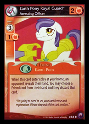 Size: 344x480 | Tagged: safe, g4, canterlot nights, ccg, enterplay, male, mlp trading card game, royal guard, solo