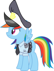 Size: 2054x2713 | Tagged: dead source, safe, artist:incognito-i, rainbow dash, g4, airport security, clothes, female, high res, simple background, solo, transparent background, uniform, vector