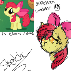 Size: 1000x1000 | Tagged: safe, artist:crypno-the-pegasus, apple bloom, g4, female, solo