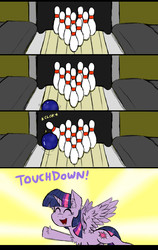 Size: 950x1500 | Tagged: safe, artist:ichibangravity, twilight sparkle, alicorn, pony, g4, adorkable, bowling, bowling alley, bowling ball, bowling pin, cute, dork, eyes closed, female, fluffy, happy, mare, open mouth, smiling, sports, twilight sparkle (alicorn)