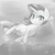 Size: 3000x3000 | Tagged: safe, artist:ab, rarity, g4, bed, female, high res, monochrome, solo