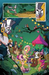 Size: 674x1024 | Tagged: safe, artist:tony fleecs, idw, angel bunny, fluttershy, zecora, zebra, g4, spoiler:comic, comic