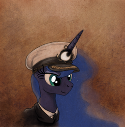 Size: 1024x1042 | Tagged: safe, artist:hewison, princess luna, g4, clothes, female, hat, portrait, sailor, solo, uniform