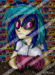 Size: 600x823 | Tagged: safe, artist:xjkenny, dj pon-3, vinyl scratch, equestria girls, g4, female, humanized, solo