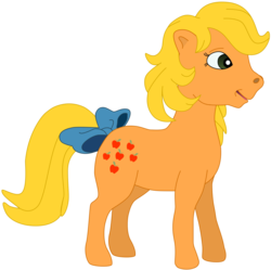 Size: 954x952 | Tagged: safe, artist:flutterflyraptor, applejack (g1), g1, female, simple background, solo, transparent background, vector