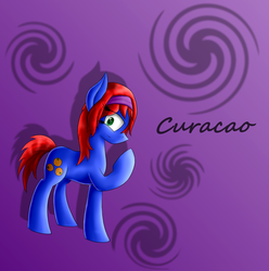 Size: 1084x1092 | Tagged: safe, artist:p0nfir3, oc, oc only, oc:curacao, crisis equestria, fanfic art, solo