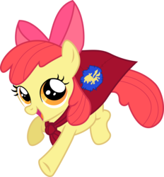 Size: 4877x5265 | Tagged: safe, artist:incognito-i, apple bloom, g4, one bad apple, absurd resolution, cape, clothes, female, simple background, solo, transparent background, vector