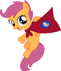 Size: 5310x6167 | Tagged: safe, artist:incognito-i, scootaloo, g4, one bad apple, absurd resolution, cape, clothes, female, simple background, solo, transparent background, vector